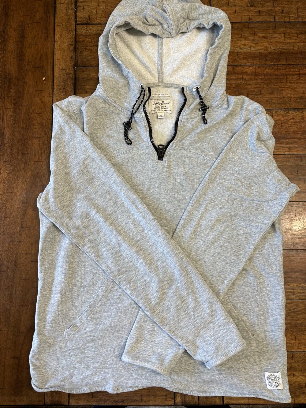 Lucky Brand Light Gray lightweight Pullover Hoodie
